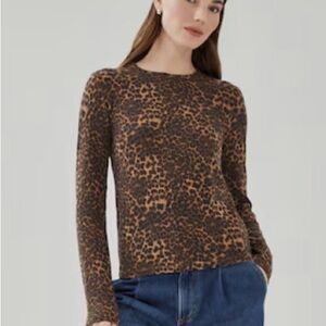 Joe Fresh Animal Print Long Sleeve Top